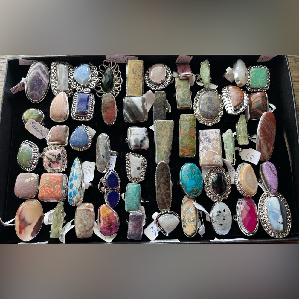 Ring Size 6, 6 1/2 $15 Each ⚠️Huge Sale⚠️Gemstone Rings $15 Each